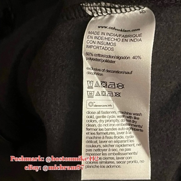 Calvin Klein Zip Up Jacket SM Calvin Klein ZipUp Jacket w/ Front Pockets BLACK - Picture 10 of 13